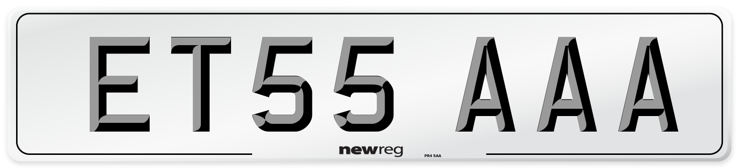ET55 AAA Number Plate from New Reg